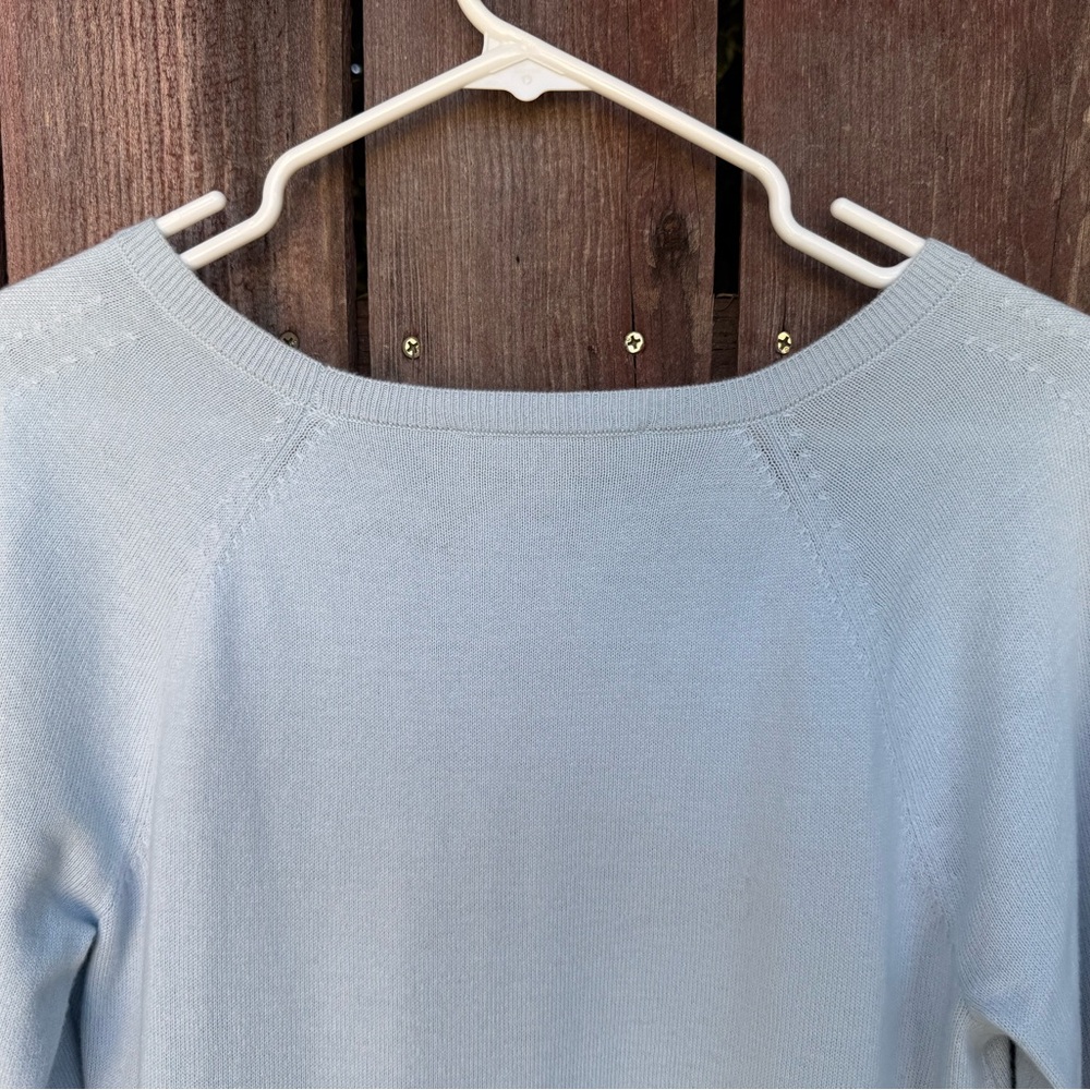 Loft Light Blue Long Sleeve Sweater Size Medium. - Picture 11 of 15